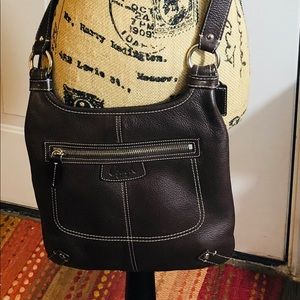 Coach crossbody purse in dark brown